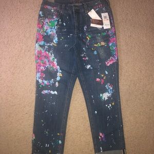 Melissa McCarthy Seven7 Paint Splatter Jeans